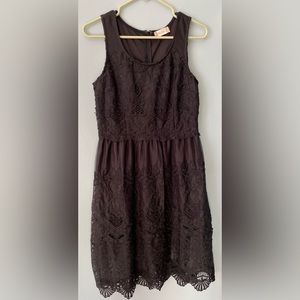 Altar’d State black lace tea length dress